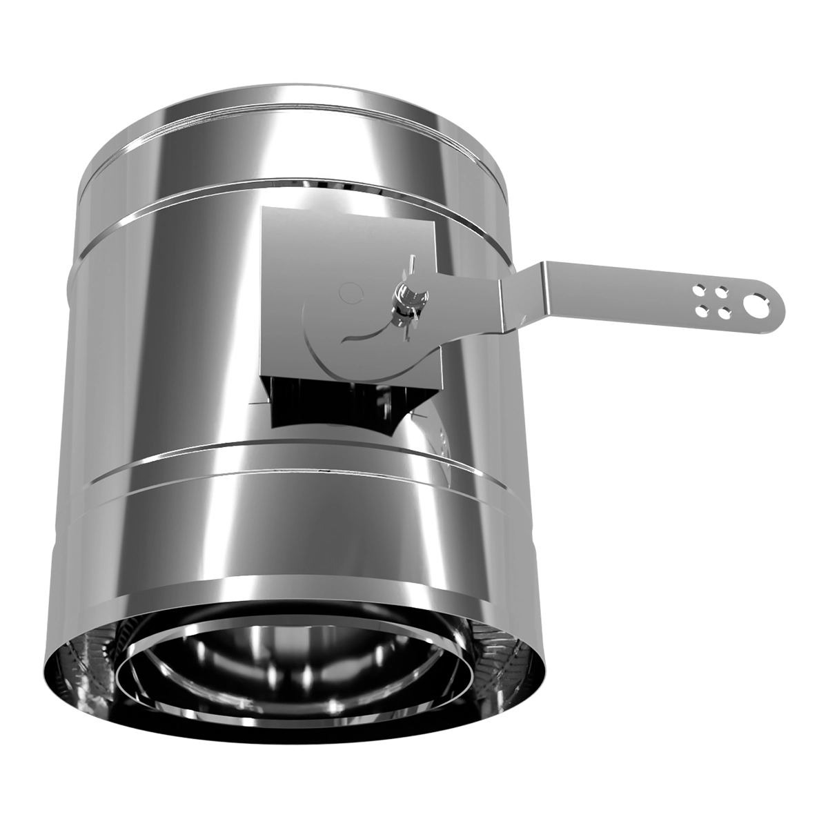 Регулятор тяги двостінний, нержавіюча сталь + нержавіючий кожух Versia-Lux  - фото 4