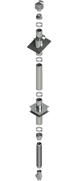 Дымоходная система тип 8 / камин