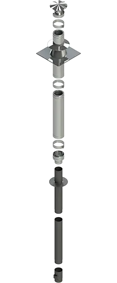 Дымоходная система тип 7 / камин