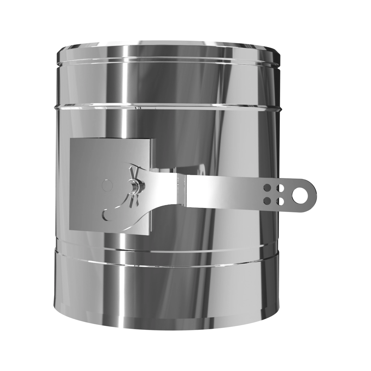 Регулятор тяги двостінний, нержавіюча сталь + нержавіючий кожух Versia-Lux  - фото 2