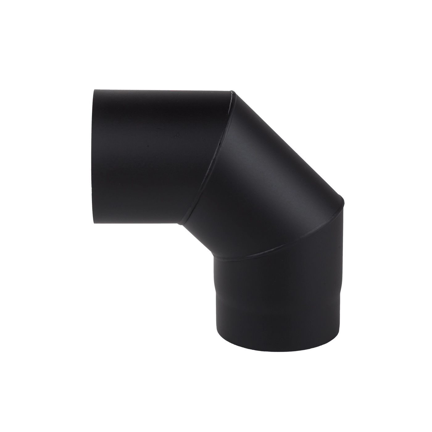 Коліно 90° з чорної сталі, чорна сталь + вогнестійка фарба Versia-Lux  - фото 1
