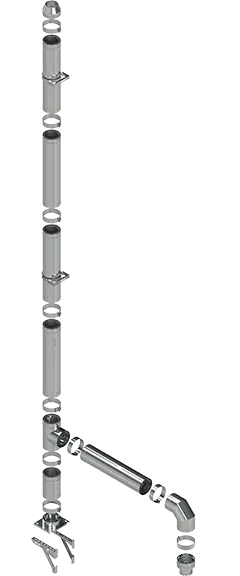 Дымоходная система тип 2 / камин