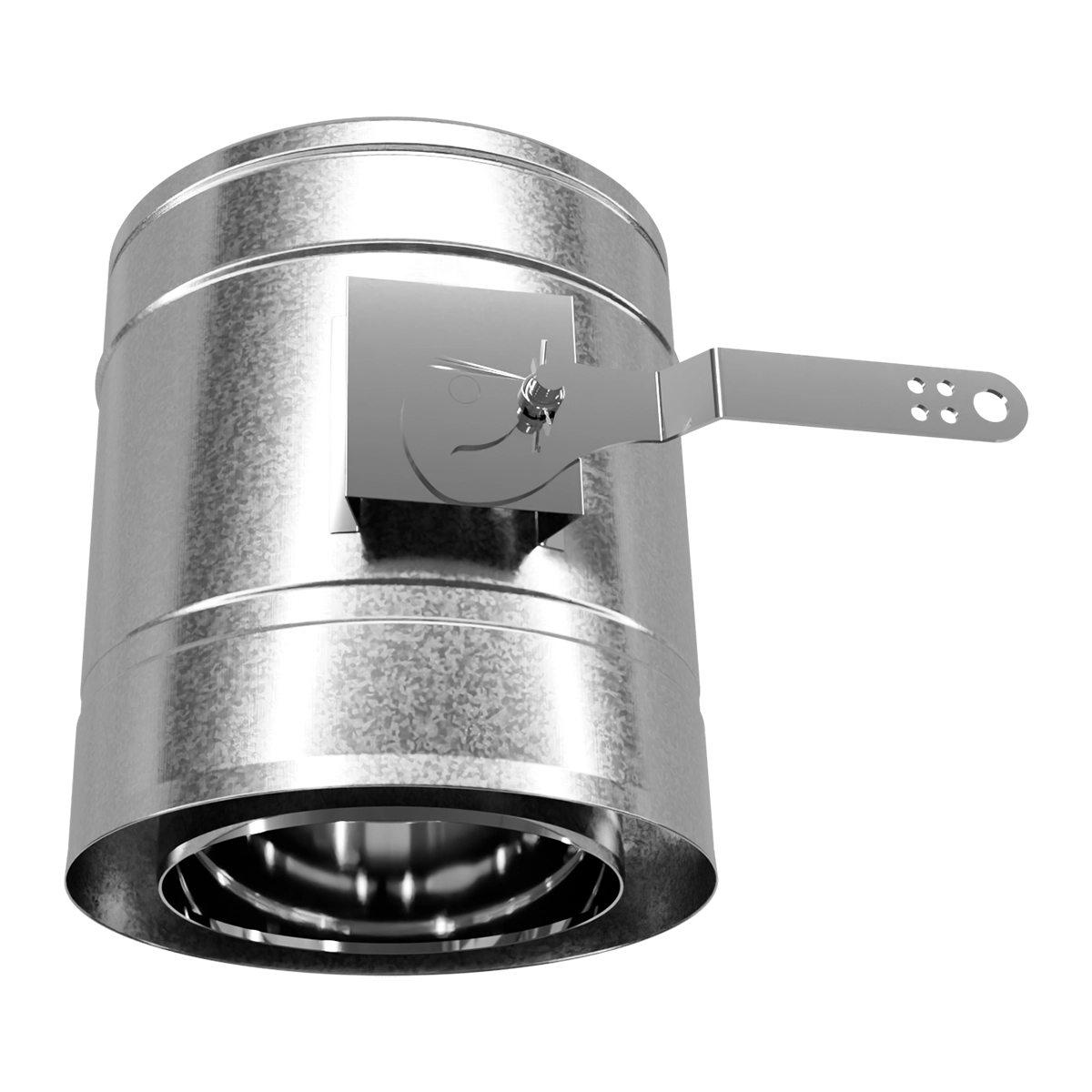 Регулятор тяги двостінний, нержавіюча сталь + оцинкований кожух Versia-Lux  - фото 4