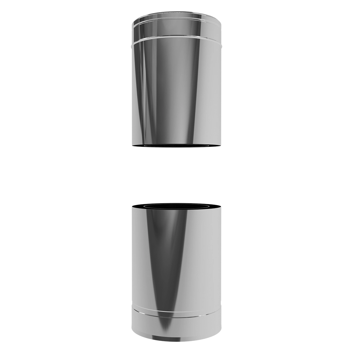 Труба-подовжувач двостінна 0.3-0.5 м, нержавіюча сталь + нержавіючий кожух Versia-Lux  - фото 2