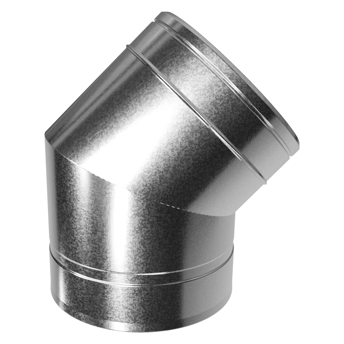 Коліно 45° двостінне, нержавіюча сталь + оцинкований кожух Versia-Lux  - фото 2