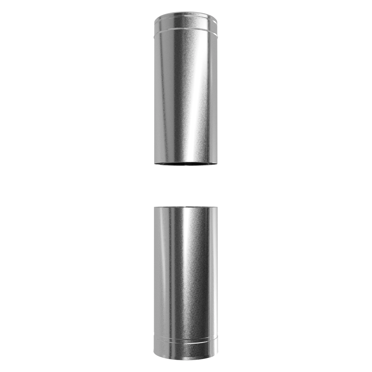 Труба-подовжувач двостінна 0.5-1 м, нержавіюча сталь + оцинкований кожух Versia-Lux  - фото 2