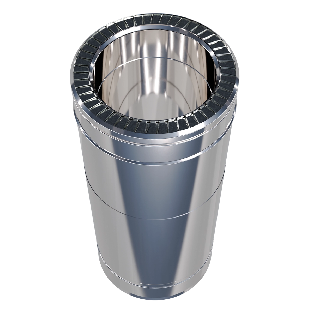 Труба-подовжувач двостінна 0.3-0.5 м, нержавіюча сталь + нержавіючий кожух Versia-Lux  - фото 7