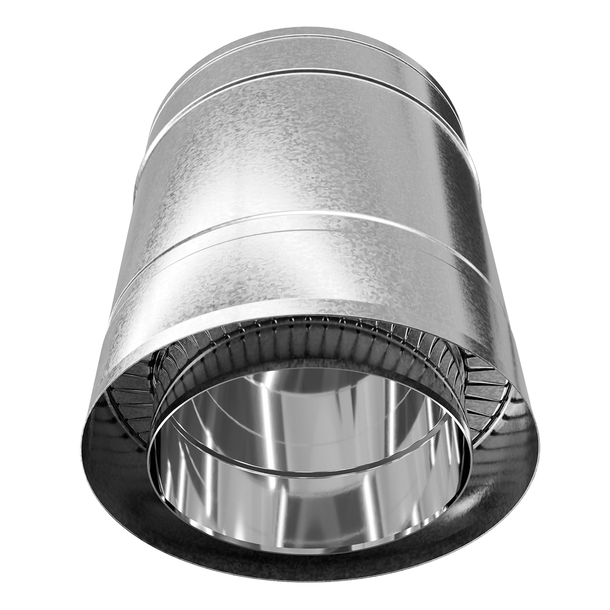 Труба двостінна 0.25 м, нержавіюча сталь + оцинкований кожух Versia-Lux  - фото 4