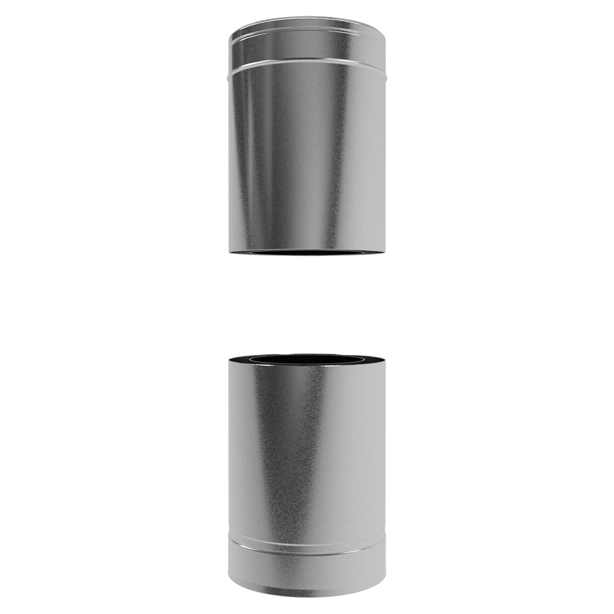 Труба-подовжувач двостінна 0.3-0.5 м, нержавіюча сталь + оцинкований кожух Versia-Lux  - фото 2