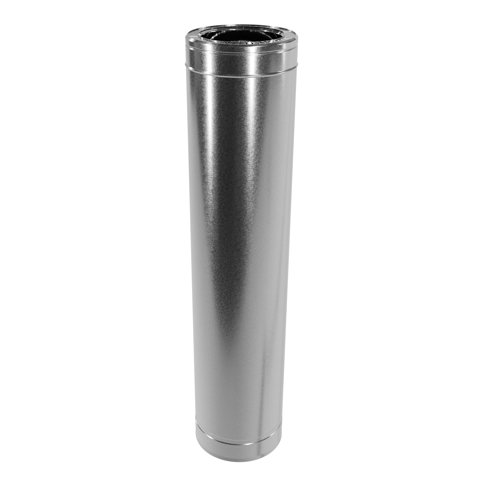 Труба двостінна 1 м, нержавіюча сталь + оцинкований кожух Versia-Lux  - фото 1