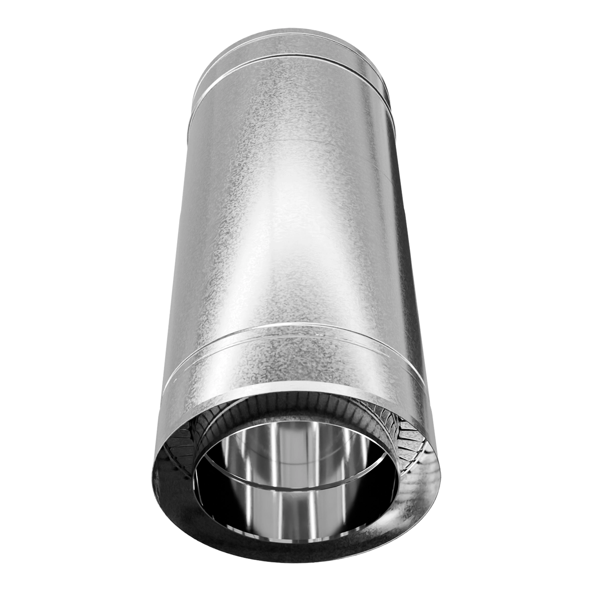 Труба-подовжувач двостінна 0.3-0.5 м, нержавіюча сталь + оцинкований кожух Versia-Lux  - фото 8