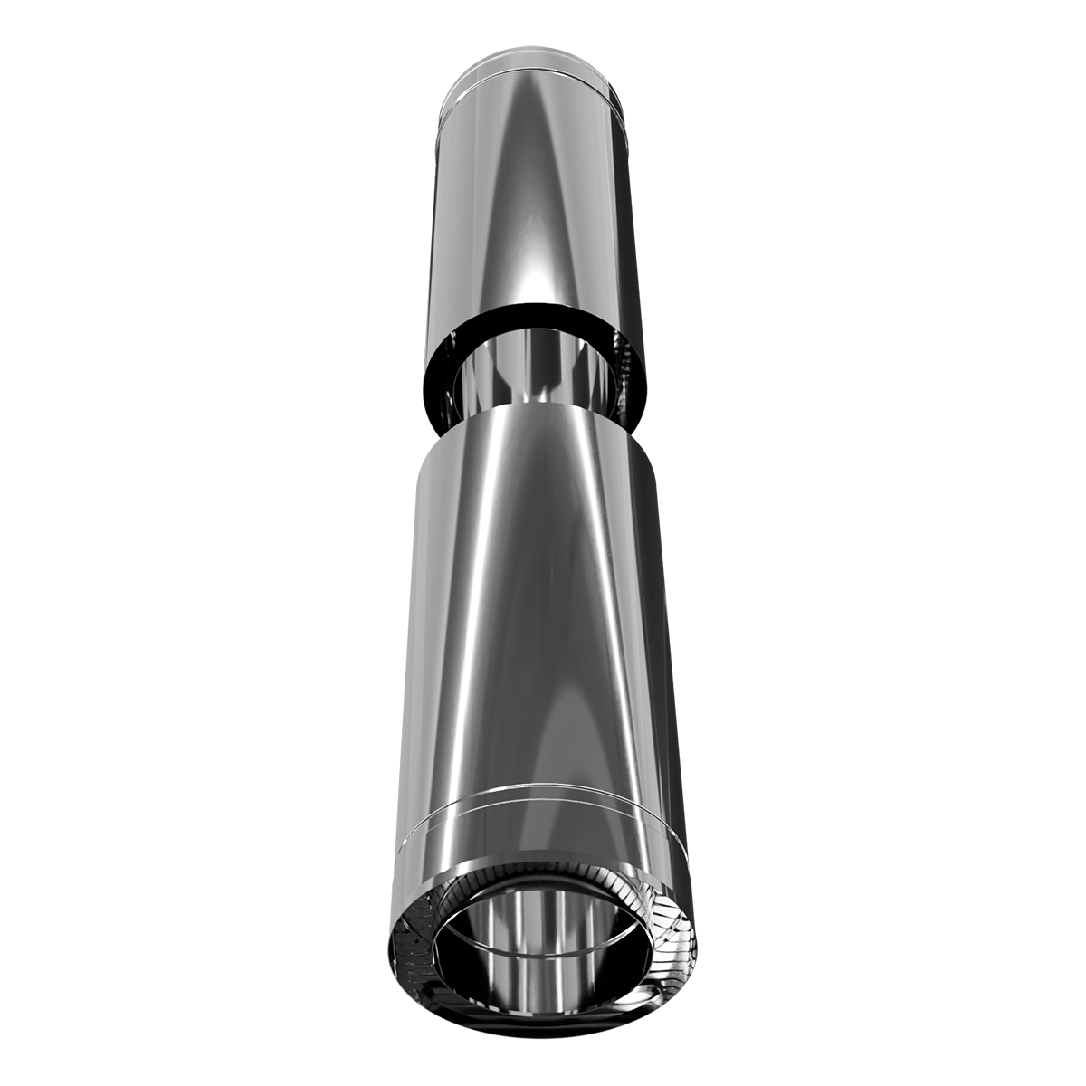 Труба-подовжувач двостінна 0.5-1 м, нержавіюча сталь + нержавіючий кожух Versia-Lux  - фото 4