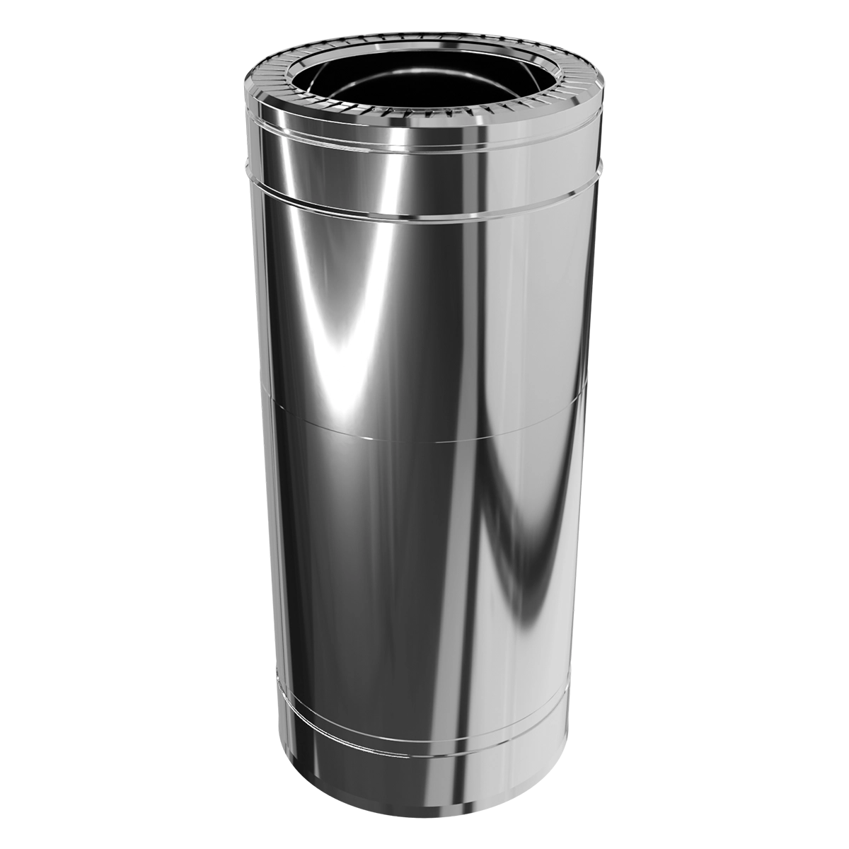 Труба-подовжувач двостінна 0.3-0.5 м, нержавіюча сталь + нержавіючий кожух Versia-Lux  - фото 5