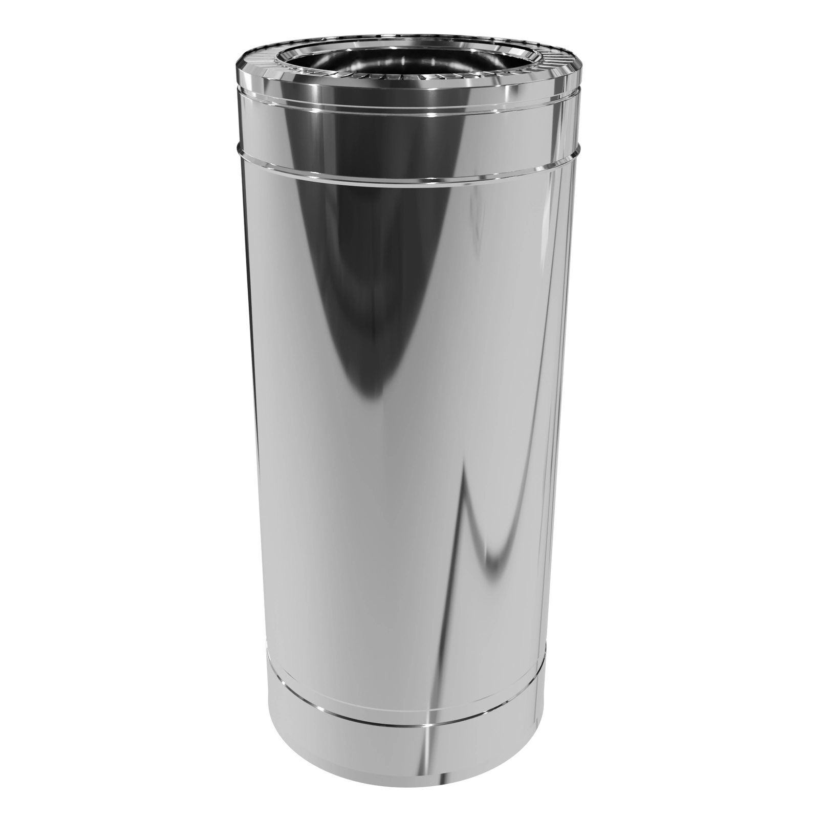 Труба двостінна 0.5 м, нержавіюча сталь + нержавіючий кожух Versia-Lux  - фото 1