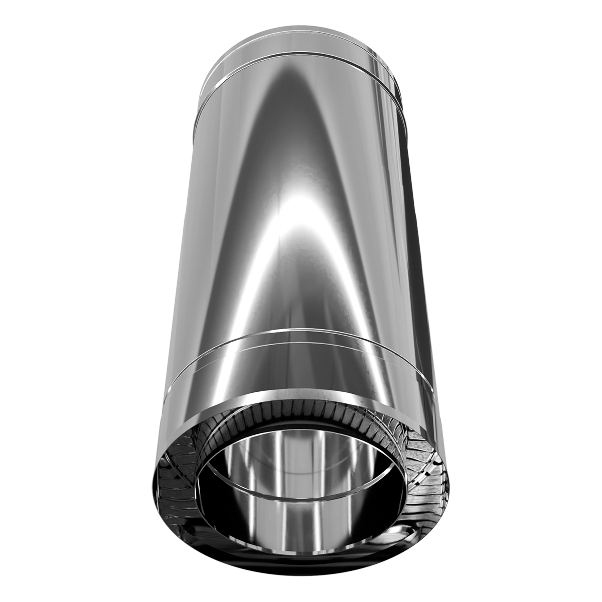 Труба-подовжувач двостінна 0.3-0.5 м, нержавіюча сталь + нержавіючий кожух Versia-Lux  - фото 8