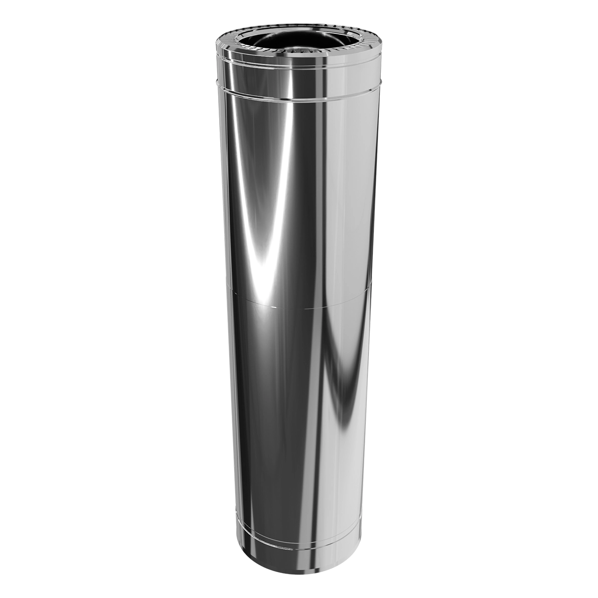 Труба-подовжувач двостінна 0.5-1 м, нержавіюча сталь + нержавіючий кожух Versia-Lux  - фото 5