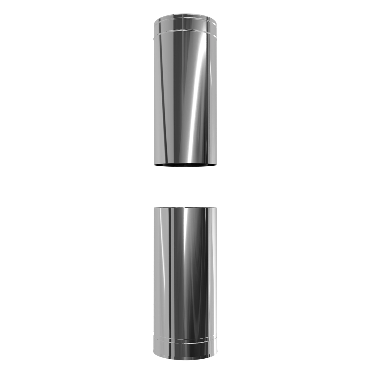 Труба-подовжувач двостінна 0.5-1 м, нержавіюча сталь + нержавіючий кожух Versia-Lux  - фото 2