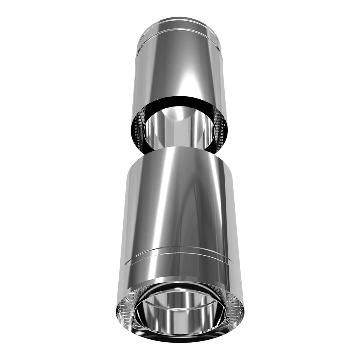 Труба-подовжувач двостінна 0.3-0.5 м, нержавіюча сталь + нержавіючий кожух Versia-Lux  - фото 4
