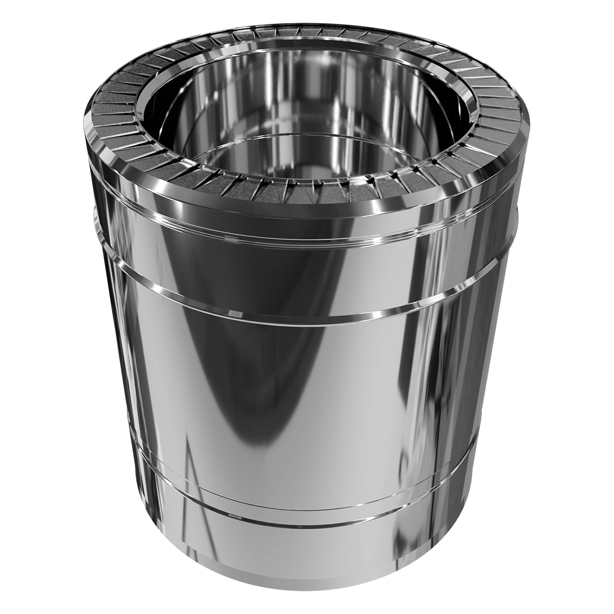 Труба двостінна 0.25 м, нержавіюча сталь + нержавіючий кожух Versia-Lux  - фото 3