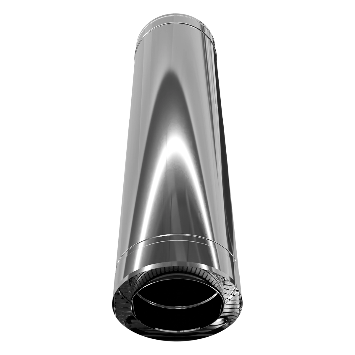 Труба-подовжувач двостінна 0.5-1 м, нержавіюча сталь + нержавіючий кожух Versia-Lux  - фото 8