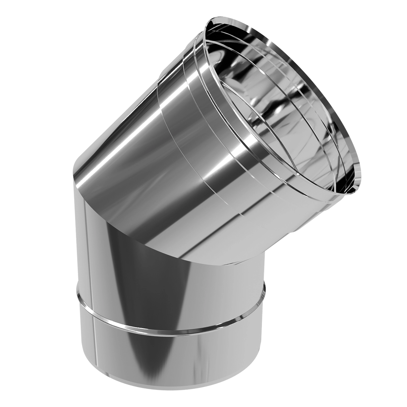 Коліно 45°, нержавіюча сталь Versia-Lux  - фото 1