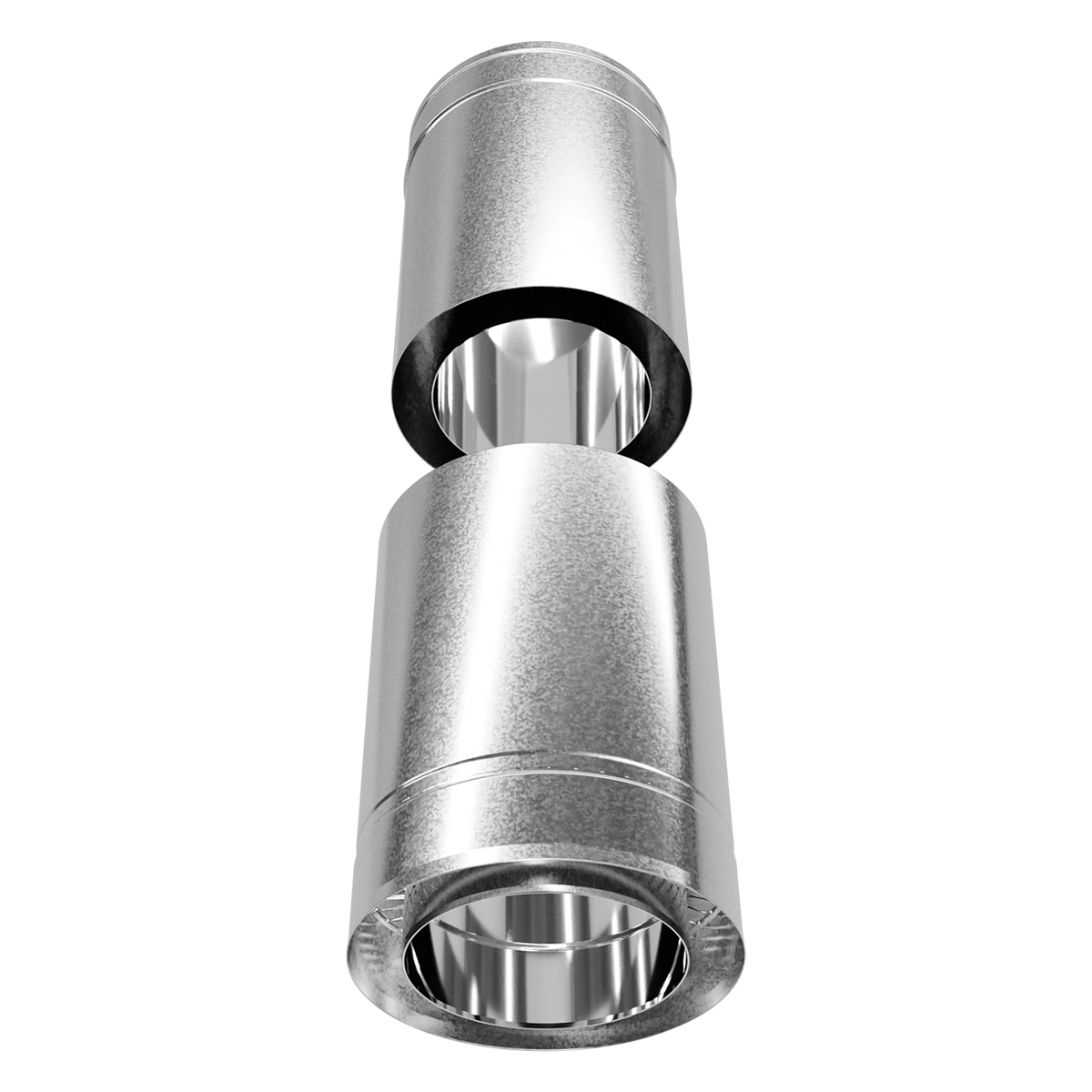 Труба-подовжувач двостінна 0.3-0.5 м, нержавіюча сталь + оцинкований кожух Versia-Lux  - фото 4
